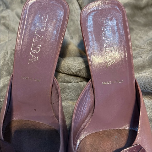 RARE Vintage Prada Women's two toned mauve/pink Leather heels - Picture 9 of 14